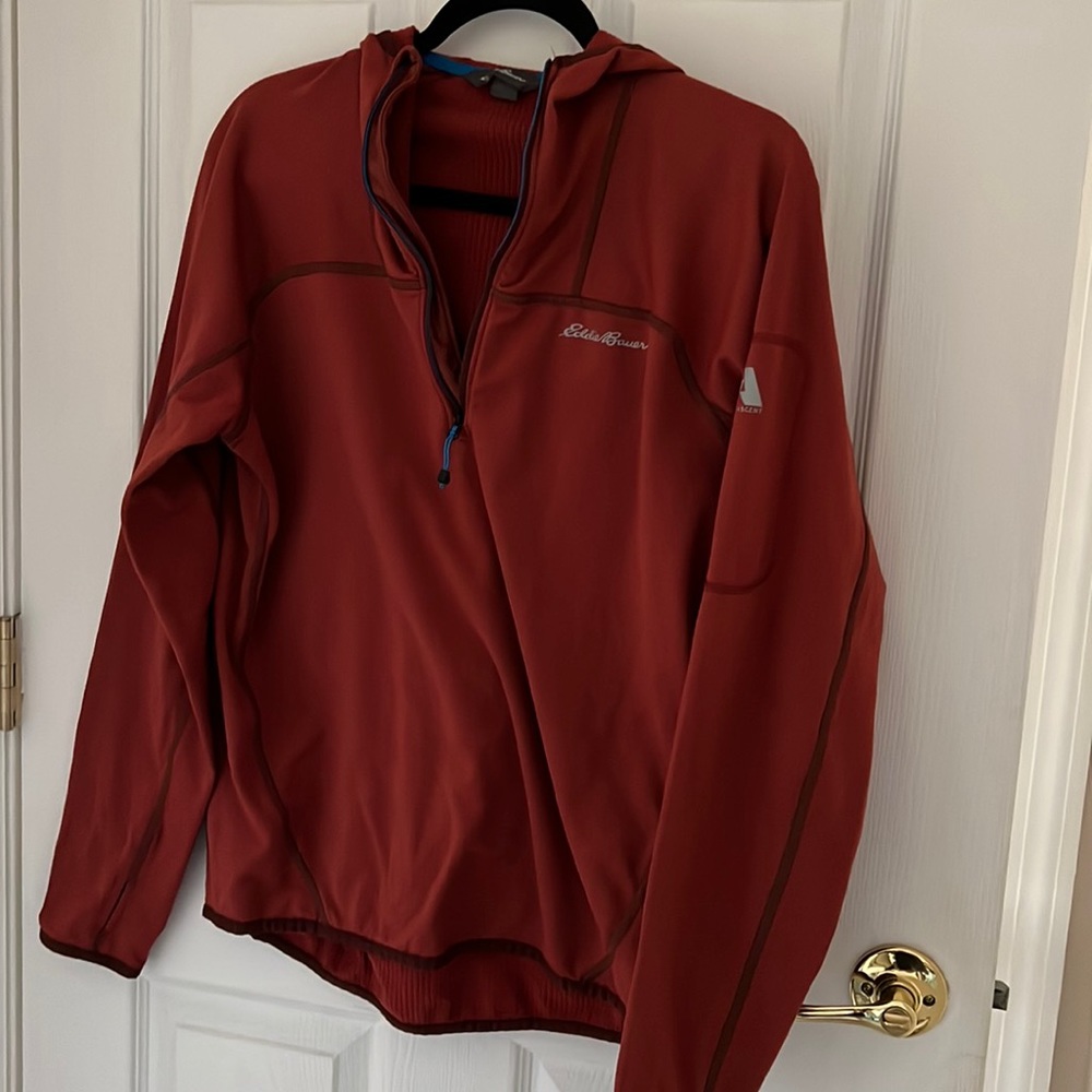 Eddie Bauer size medium men’s long sleeve first ascent orange top